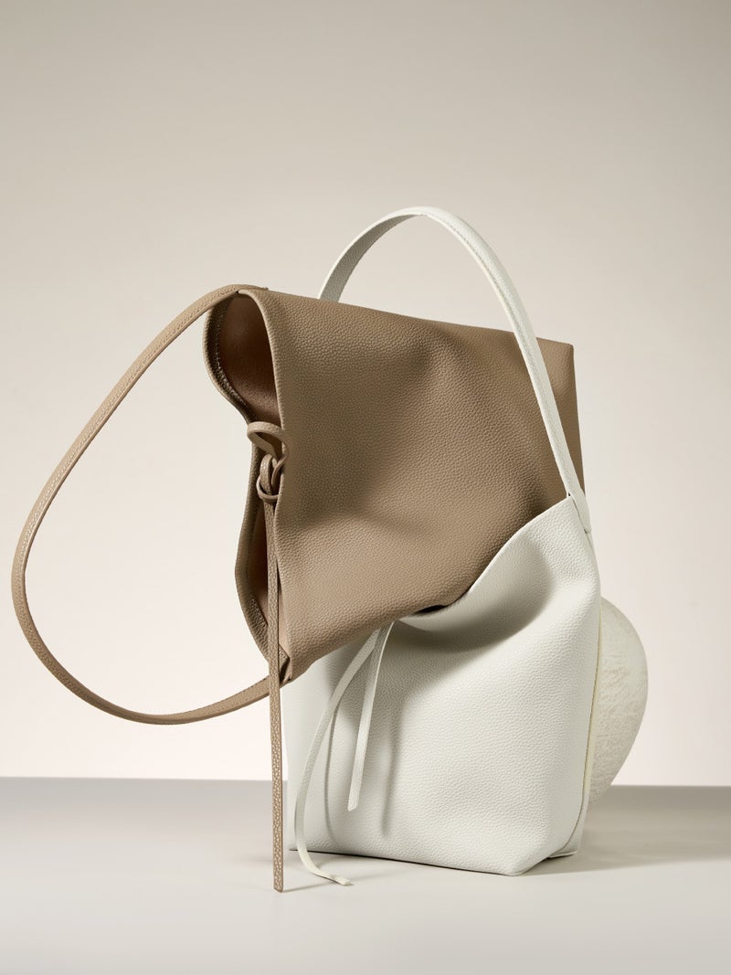 Bag Women'S New Cowhide Large Capacity Girl'S Shoulder Bag Women'S Lazy Style High-End Portable Leather Bucket Bag - Image 5