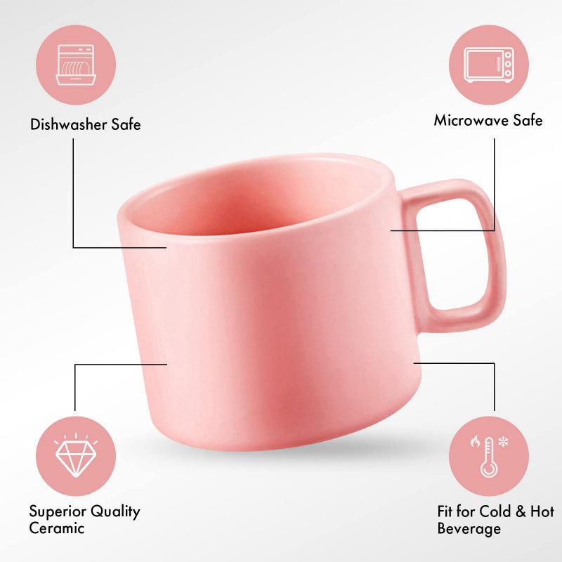 VOBAGA Coffee Mug 11 oz Tea Cup with Flat-Bottom Warming Coffee Milk for Office and Home (Brown) - Image 5