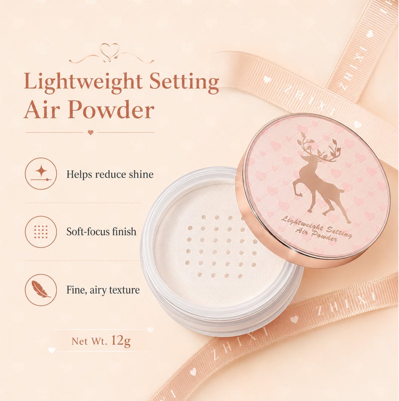 Me Now Makeup Gift Set for Women, 10 Pcs Full Face Makeup Kit with Air Cushion, Setting Powder, Lipstick, Lip Gloss, Mascara, Eyeliner, Brow Pencil, Primer, Concealer and Brush, Pink Deer Beauty Gift Box - Image 3