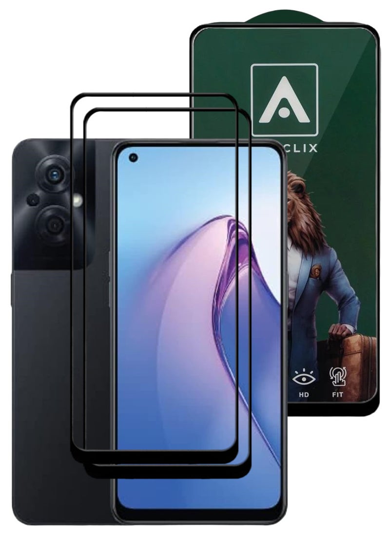 ACLIX 2 Pieces Antistatic ESD Dustproof Premium Quality High Definition Tempered Glass Screen Protector Designed For Oppo Reno8 Z - Image 1