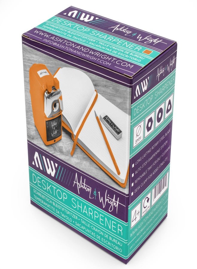Ashton and Wright - Mechanical Desktop Pencil Sharpener - Orange - Image 3