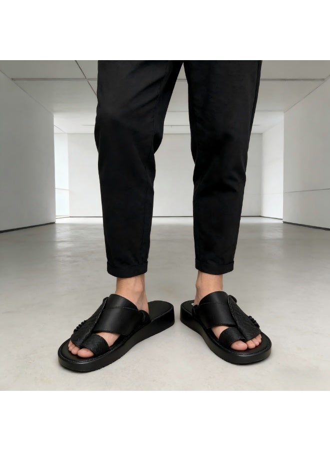 Men's Flat And Comfortable Slippers In The Arabic Style, Casual Slippers That Are Easy To Wear, Hand-Embroidered Slippers With A Unique Design. - Image 4
