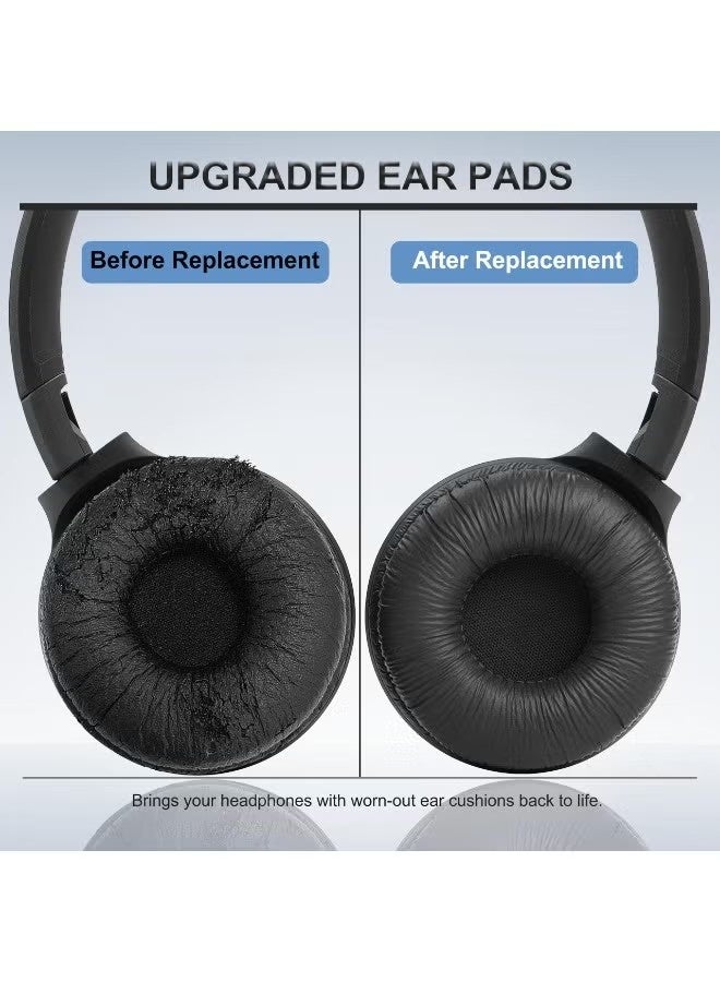 وسائد أذن بديلة لسماعات الرأس من سوني (Sony) وجي بي إل (JBL) - متوافقة مع طرازات Sony MDR-ZX100, ZX110, ZX110NC, WH-CH500, CH520, CH510, V150, V250, V200 وطرازات JBL Tune 450BT, 500BT, 510BT, 660NC - مقاس 70 مم (عبوة من قطعتين) - Image 3