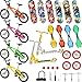 Skylety 31 Pieces Mini Finger Toys Set for Boy Girl Includes 6 Finger Skateboards 4 Bikes 2 Mini Scooters 4 Swing Board 8 Matched Wheels 7 Tool Accessories Educational Toy Party FavorCool - Image 4