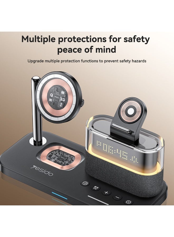Yesido DS37 Wireless Charging Hub by Yesido – 6-in-1, 25W Fast Charging - Image 2
