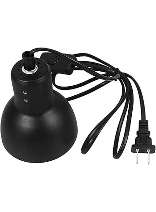 Insulated Reptile Heat Lamp Fixture with Reflective Shade for Terrarium Temperature Control Easy Installation - Image 1