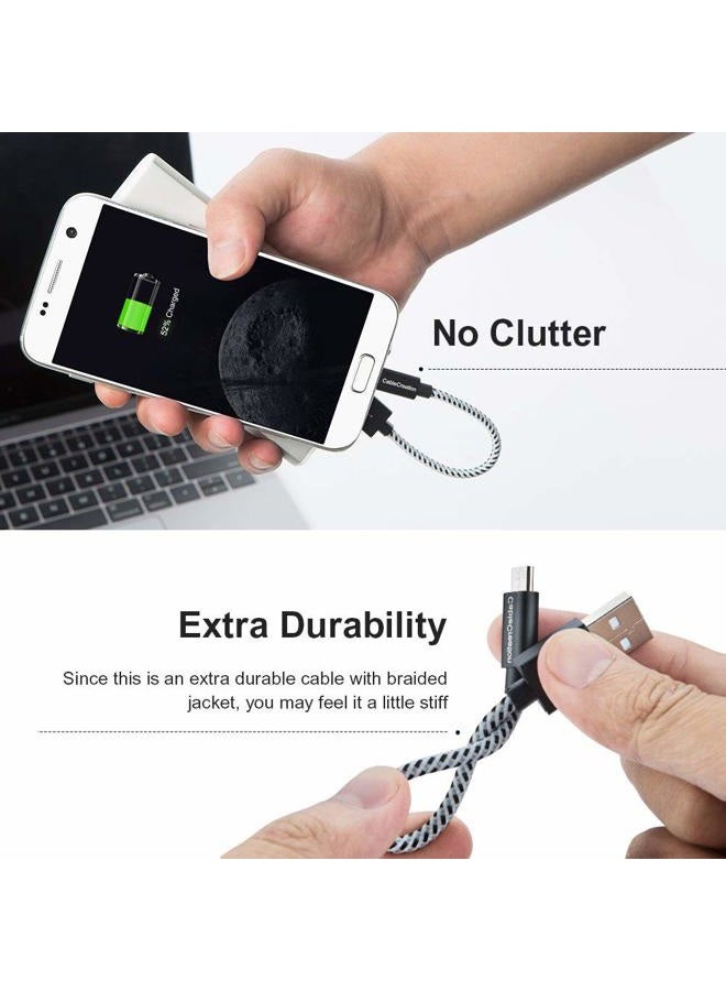 CableCreation Short Micro USB Cable 0.15M, CableCreation USB to Micro USB Braided Shielded Charging and Sync Cable, Compatible with TV Stick, Chromecast, Power Bank, Android Phone 0.5 FT - Image 4