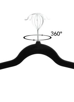 Red Dot Gift 50-Pack Black Velvet Kids Hangers - (35cm / 14 Inch) Premium Childrens Hangers for Closet, Ultra-Thin Cute Hangers Kids Clothes Hanger, Small Hangers for Kids Clothes  - Image 2