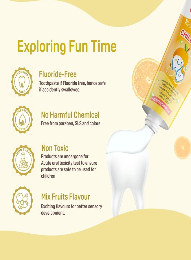 Pigeon Orange Toothpaste for Babies & Kids 45 g (Pack of 2) | Fluoride & SLS Free | Colour & Paraben Free | pH-Balanced Gentle Oral Care - Image 3