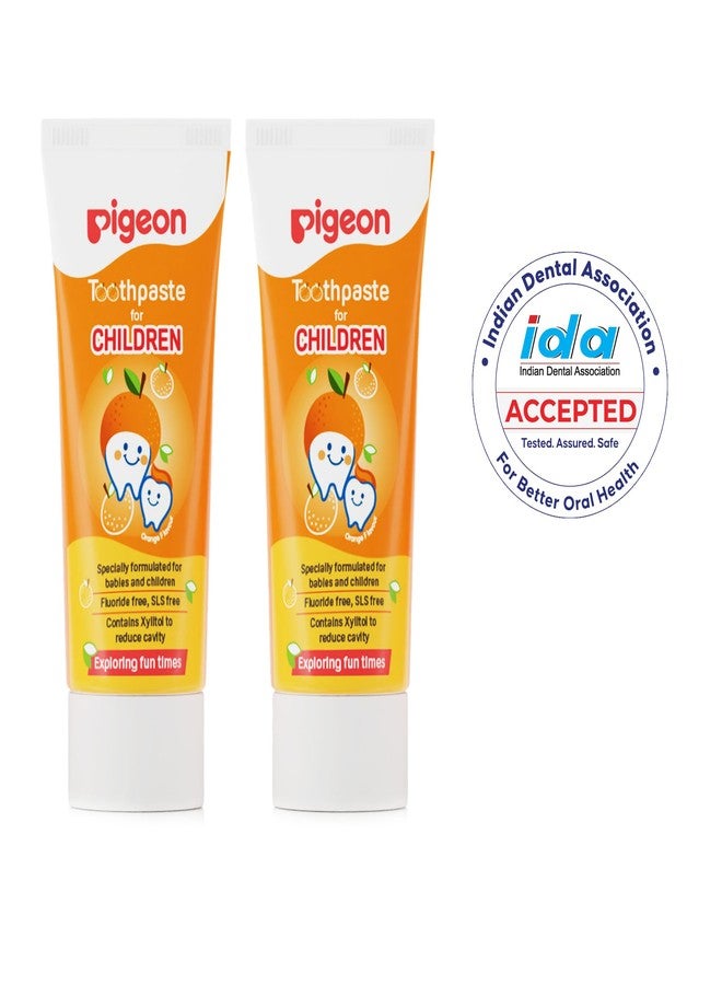 Pigeon Orange Toothpaste for Babies & Kids 45 g (Pack of 2) | Fluoride & SLS Free | Colour & Paraben Free | pH-Balanced Gentle Oral Care - Image 2