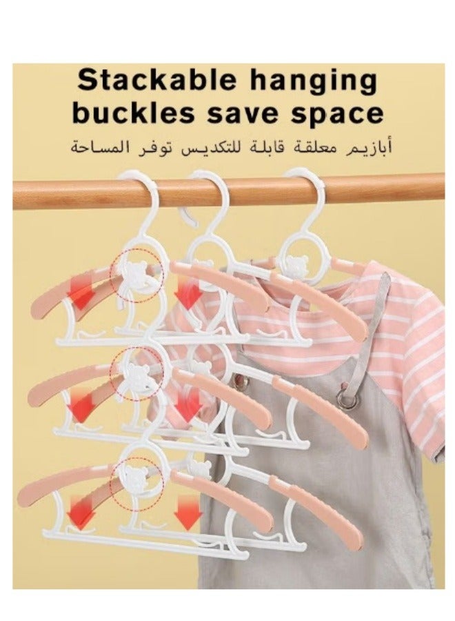 ميكسد طفل خزانة شماعات 28-36cm بي بي قابل للتعديل طفل قماش بنطلون معطف شماعات ، ومناسبة للأطفال حديثي الولادة الفتيات والفتيان - Image 2