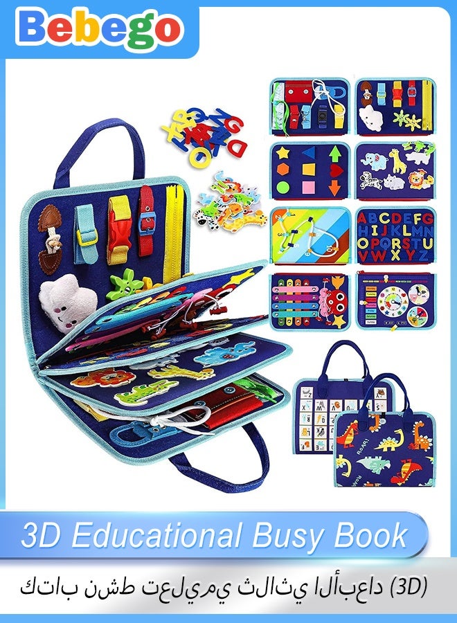 Busy Board Educational Toy for Youngsters - Felt Activity Board with Colorful Characters, Durable Fabric - Perfect for Early Learning & Fine Motor Skills Development | Ideal Eid Stocking Stuffers, Dubai Shopping Festival Small Gifts, New Year Surprise Toys