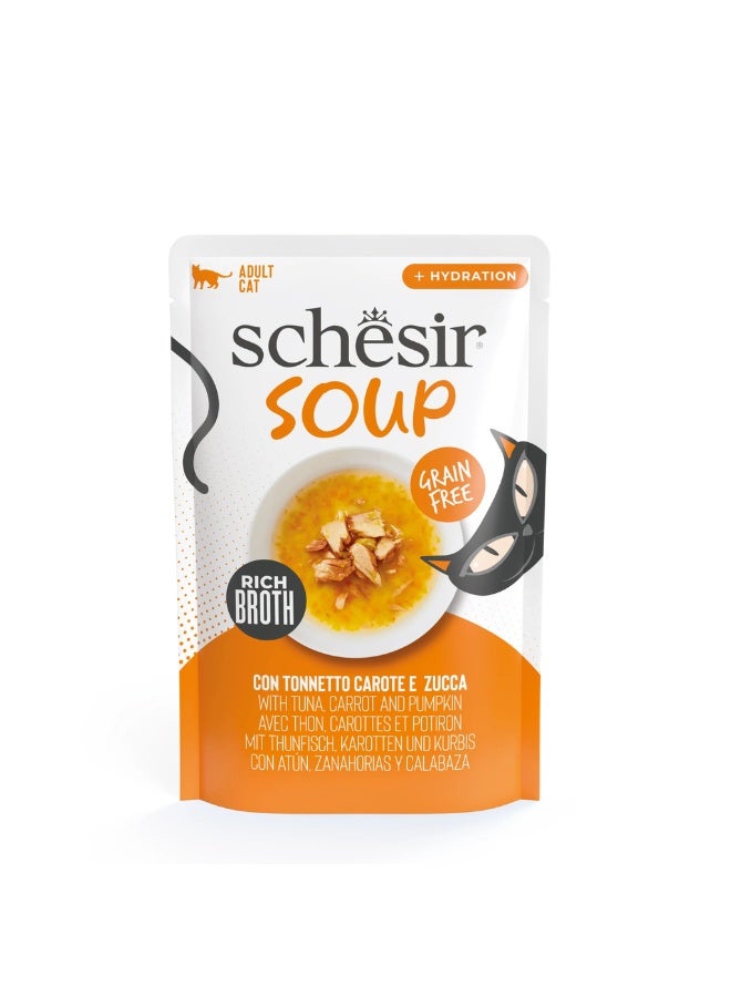 Schesir Soup Cat Wet Food in Soup Pouch-Tuna With Pumpkin 40g x 20pcs - Image 2