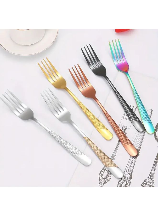 32 Piece Black Stainless Steel Cutlery Set Mirror Polished Knife Fork Spoon Dishwasher Safe - Image 5