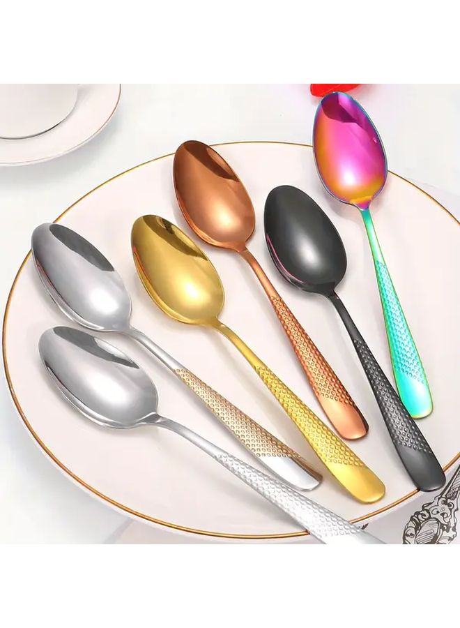 32 Piece Black Stainless Steel Cutlery Set Mirror Polished Knife Fork Spoon Dishwasher Safe - Image 4