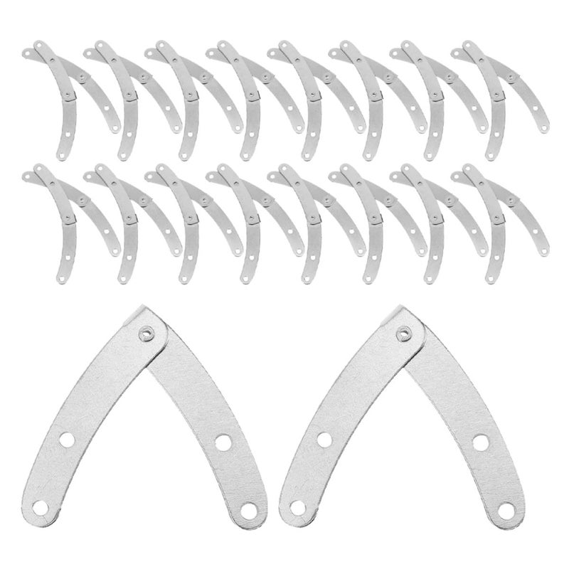 20pcs Silver Small Hinges for Jewelry Box with Lid Support Drop Leaf Cabinet Door Damper - Image 2