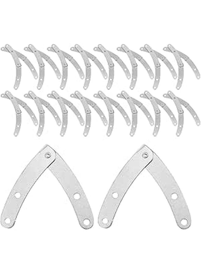 20pcs Silver Small Hinges for Jewelry Box with Lid Support Drop Leaf Cabinet Door Damper - Image 1