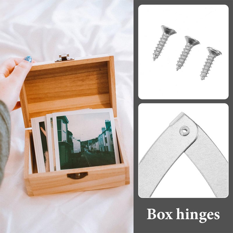 20pcs Silver Small Hinges for Jewelry Box with Lid Support Drop Leaf Cabinet Door Damper - Image 5