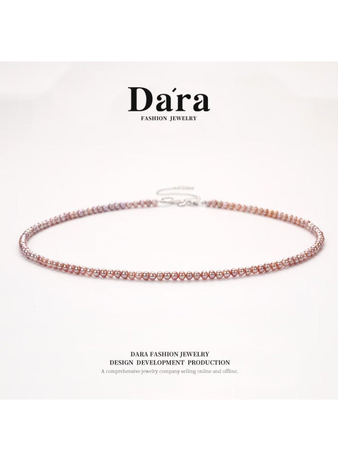 Dara Pearl Necklace For Women Basic Style High Luster Purple Freshwater Pearl Necklace Mother's Day Birthday Gift - Image 5