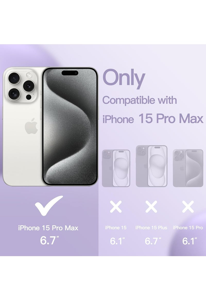 Silicone Case Compatible with iPhone 15 pro max  6.7 Premium Silicone Full Body Protection purple - Image 3