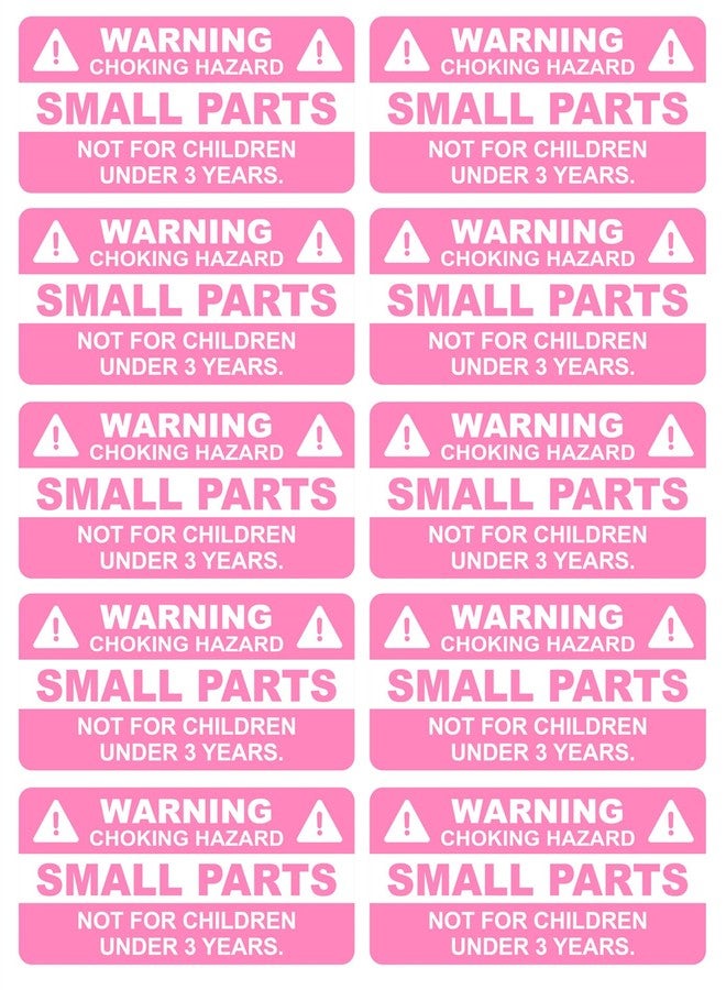 M MeshaKippa Small Parts Choking Hazard Warning Stickers, 1x2inch, 300pcs, Vinyl/PVC/Polypropylene, Cartoon Style, Single Use, Rectangular, 1.0 Count - Image 3
