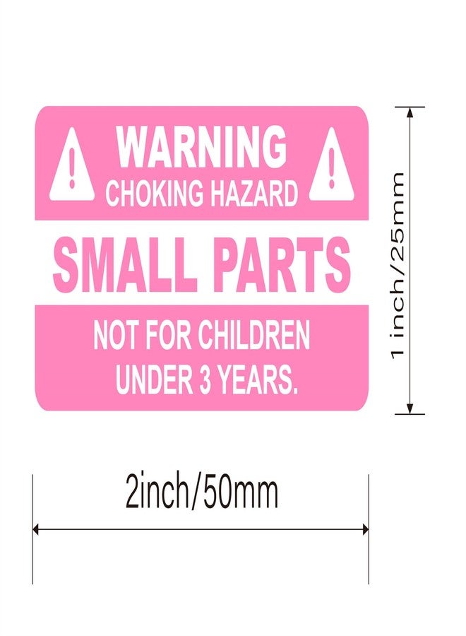 M MeshaKippa Small Parts Choking Hazard Warning Stickers, 1x2inch, 300pcs, Vinyl/PVC/Polypropylene, Cartoon Style, Single Use, Rectangular, 1.0 Count - Image 2