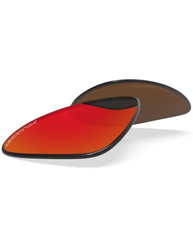 BLAZERBUCK Anti-salt Polarized Replacement Lenses for Oakley Frogskins OO9013| Frogskins Mix OO9428| Frogskins LX OO2043 - Fire Red - Image 2