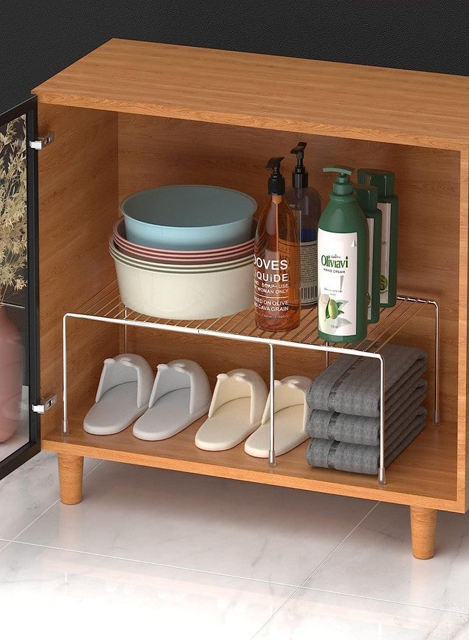 TORO Stainless Steel Multipurpose Expandable Dish Rack/Expandable Storage Shelves for Kitchen Cabinets/Plate Stand/Utensil Rack (Chrome) - Image 5