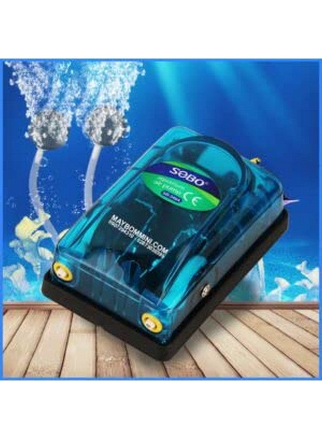 VAYINATO Sobo (Sb-648A) Energy Saving Design Air Pump for Aquarium Fish Tank with Free 3 Meter Air Tube, 2 Air Stone and 2 Check Valve, Double Outlet, Power : 5W, Output : 2 * 4L/Min - Image 5