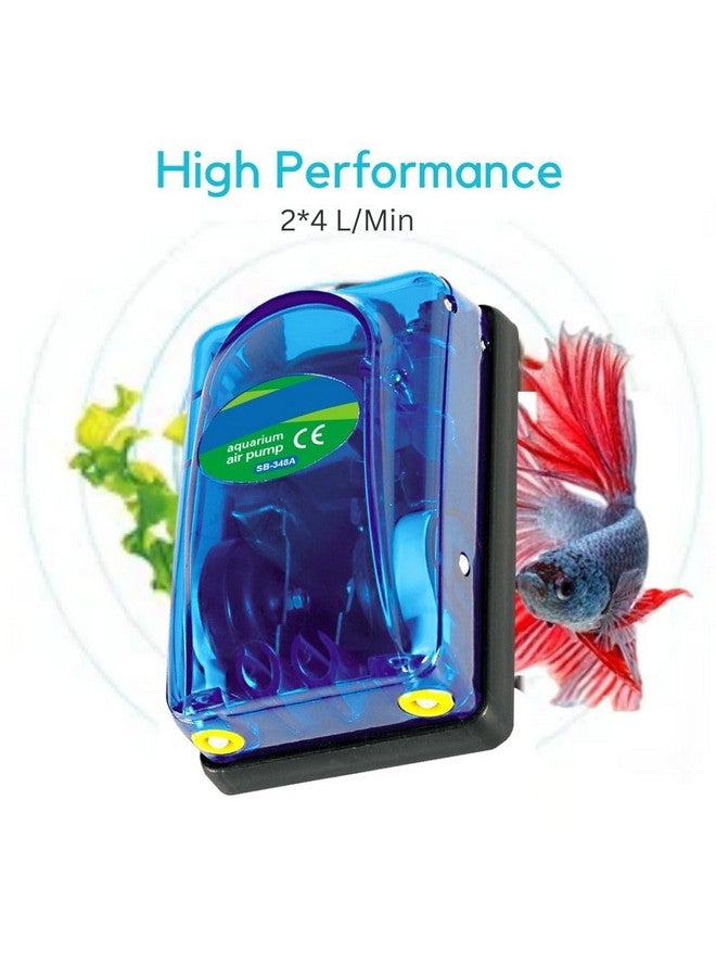 VAYINATO Sobo (Sb-648A) Energy Saving Design Air Pump for Aquarium Fish Tank with Free 3 Meter Air Tube, 2 Air Stone and 2 Check Valve, Double Outlet, Power : 5W, Output : 2 * 4L/Min - Image 3