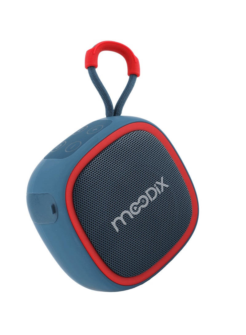 موديكس مكبر صوت بلوتوث Moodix KI23KS659 مع بطاقة Micro SD ومنفذ USB، أزرق - Image 2