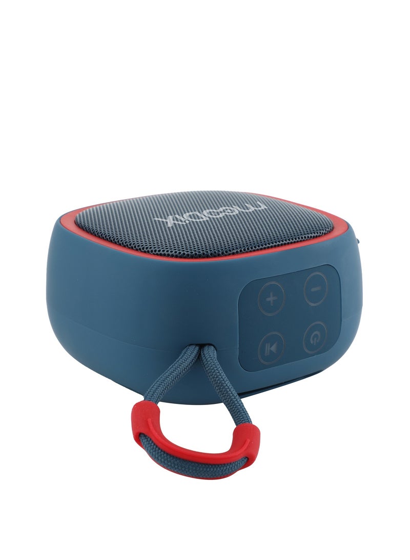 موديكس مكبر صوت بلوتوث Moodix KI23KS659 مع بطاقة Micro SD ومنفذ USB، أزرق - Image 3