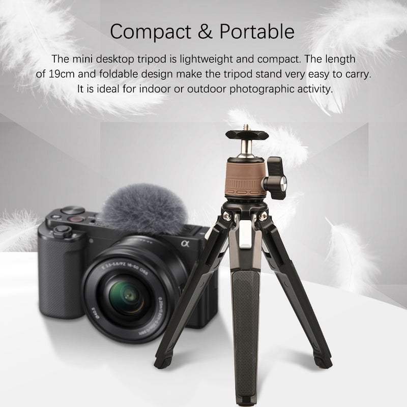 Foldable Tripod with Detachable Ball Head Aluminum Alloy 3kg/6.6lbs Load Capacity Compatible with CANON/ NIKON/ SONY Camera And DJI Gimbals - Image 5