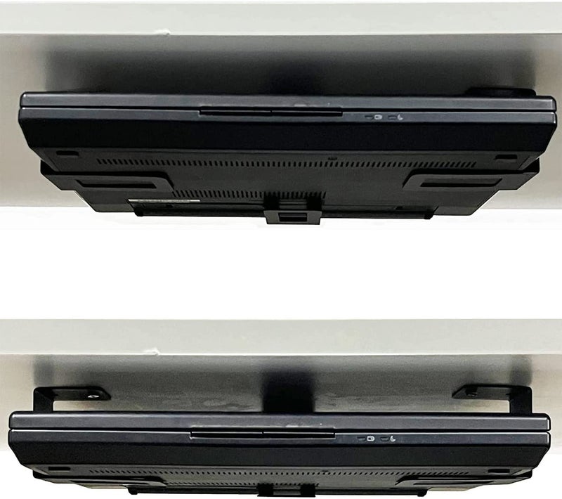 AUXPhome (3) Laptop Holder Under Desk Laptop Mount Organizer Rack Storage Shelf, Add On Under Table Laptops, Keyboard, Routers, Modems, Cable Box, Network Switch & More, Desk Accessories - Image 5