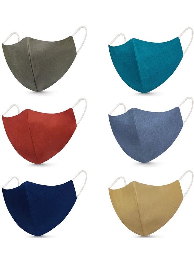 NGEL Pure Cotton Face Mask for Men/ Plain Face Mask/ 3 Layers Skin Friendly Washable Fabric, Light Weight & Comfortable Mask(Pack Of 14) - Image 1