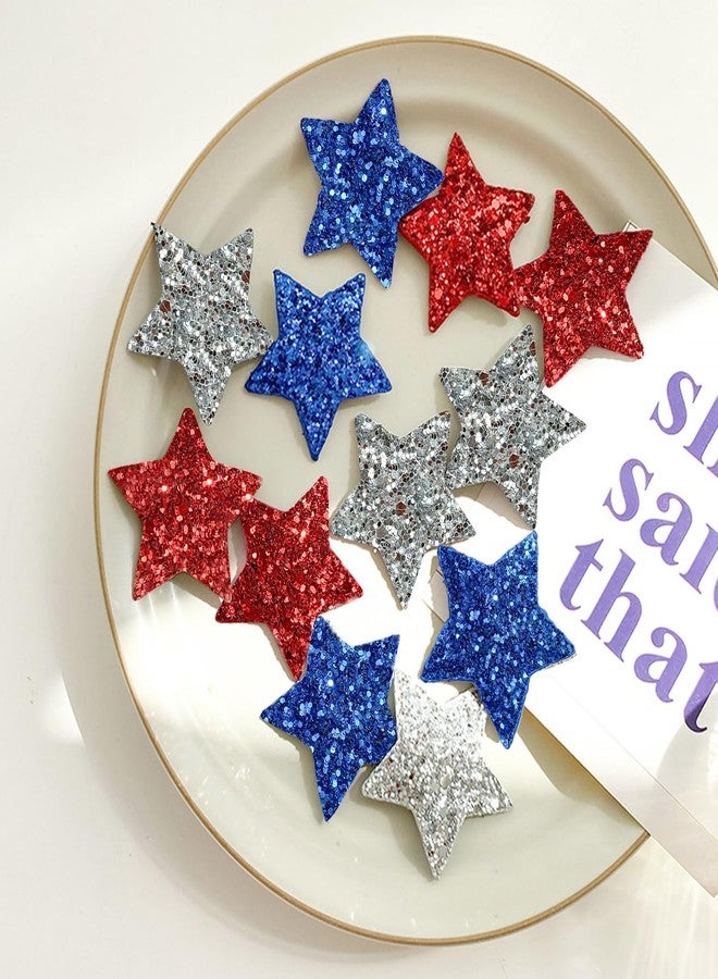 OSTTMA 6Pcs 4th of July Hair Clips, Glitter American Flag Patriotic Design Independence Day Hair Accessories, Red White Blue Star Hairpins Barrettes for Party Cheering Squad Hairs Decorations - Image 2