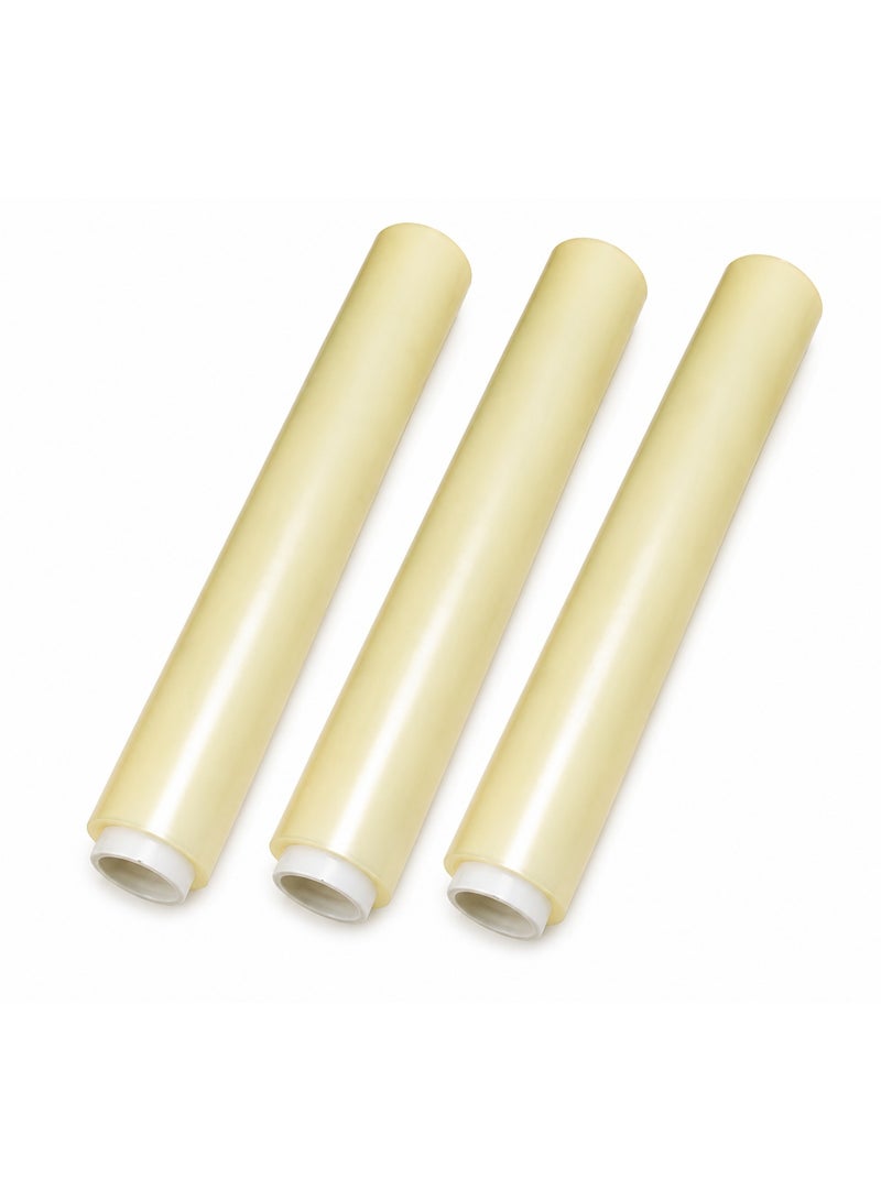 Durable, stretchable food wrap roll - 3 pieces
