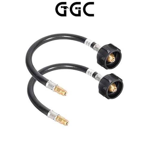 GGC 1.5 Feet RV Propane Pigtail Hose QCC1 Connector with 1/4'' Inverted Male Flare (2PCS) - Image 2
