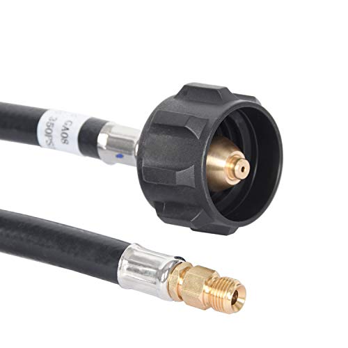 GGC 1.5 Feet RV Propane Pigtail Hose QCC1 Connector with 1/4'' Inverted Male Flare (2PCS) - Image 4