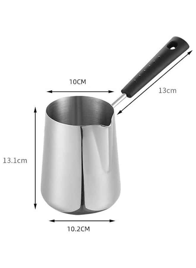 HOOKOR Turkish Coffee Pot, Stainless Steel Milk and Coffee Warmer, Coffee Pot, Chocolate and er Melting Pot with Heat Resistant Handle, Universal er and Milk Warmer, Small Sauce Pan (1000ML) - Image 2