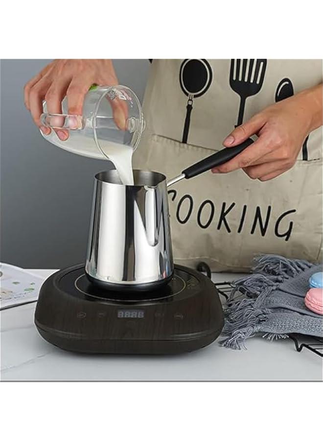 HOOKOR Turkish Coffee Pot, Stainless Steel Milk and Coffee Warmer, Coffee Pot, Chocolate and er Melting Pot with Heat Resistant Handle, Universal er and Milk Warmer, Small Sauce Pan (1000ML) - Image 5