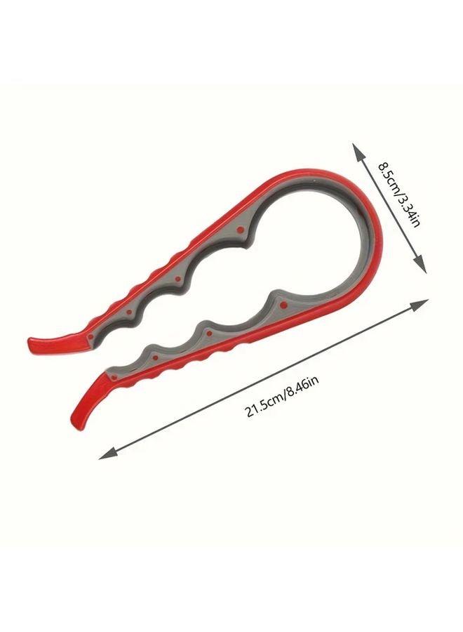 برتقالي 4 في 1 فتاحة زجاجات غير قابلة للانزلاق متعددة الوظائف محمولة للمطبخ والحفلات كهدية - Image 3