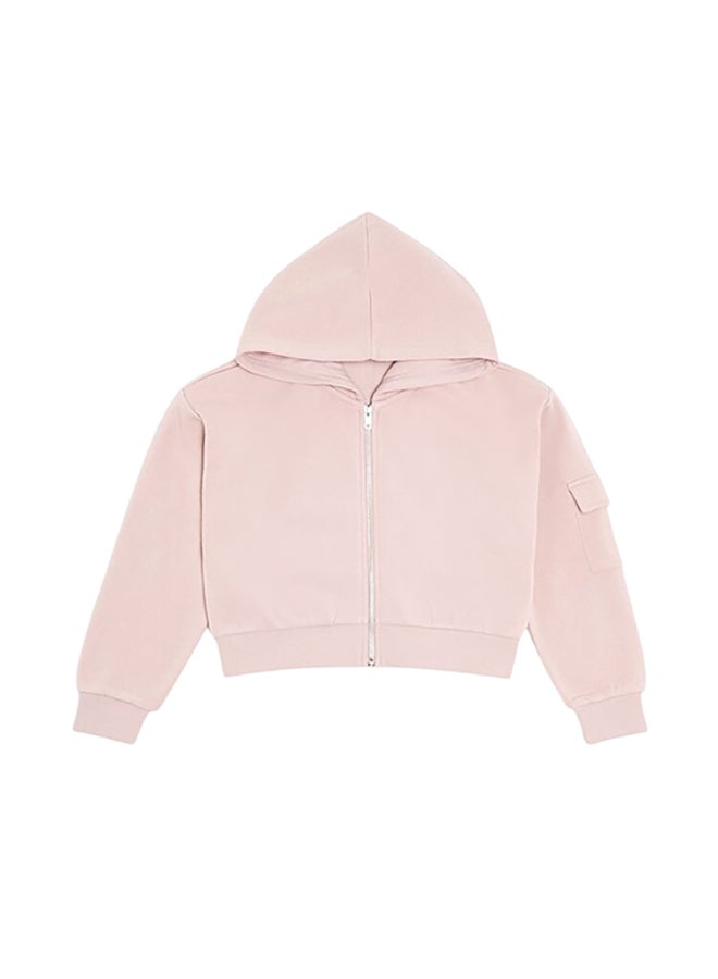FOREVER 21 Girls Cargo Zip-Up Hoodie (Kids)  - Image 1