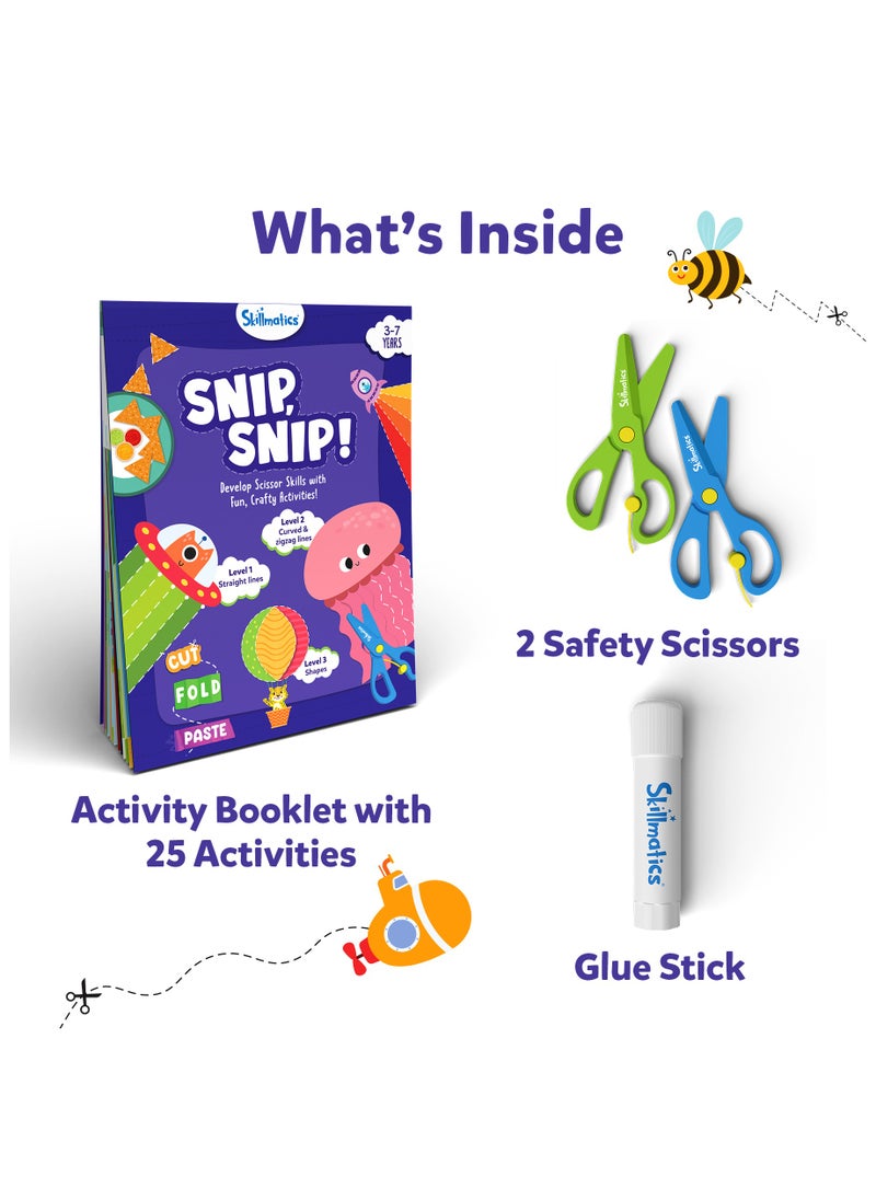 Skillmatics Snip, Snip, Child Safe Scissors Activity, Develop Scissor Skills, Craft Kits, Gifts for Ages 3, 4, 5, 6, 7  - Image 2