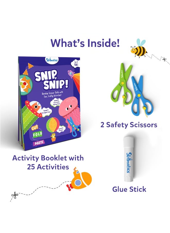 Skillmatics Snip, Snip, Child Safe Scissors Activity, Develop Scissor Skills, Craft Kits, Gifts for Ages 3, 4, 5, 6, 7 - Image 2