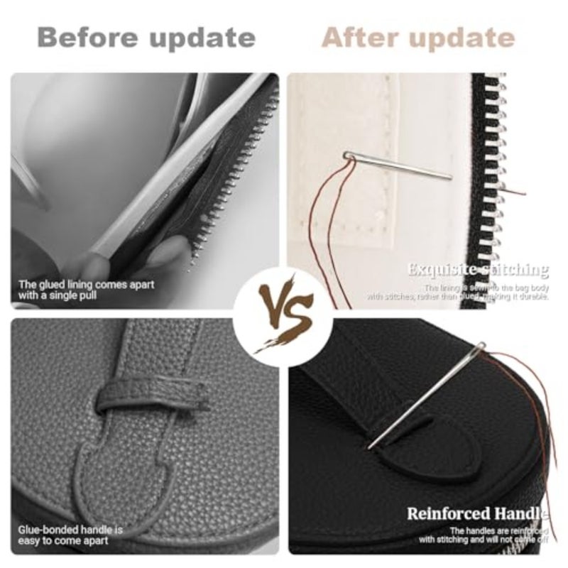 Travel toiletry bag for makeup organization, made of durable nylon, black color, features removable divider and portable compact design - Image 5