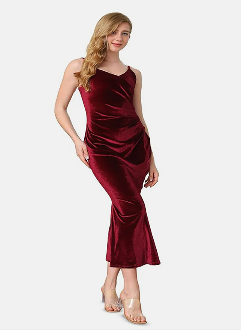 YUNIQEE Velvet Midi Dress