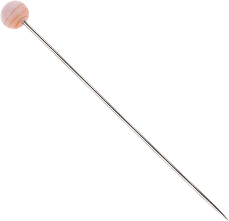200pcs Orange Striped Ball Head Straight Sewing Pins for Dressmakers DIY Corsage Locating Needle Craft and Quilting Accessories - Image 2