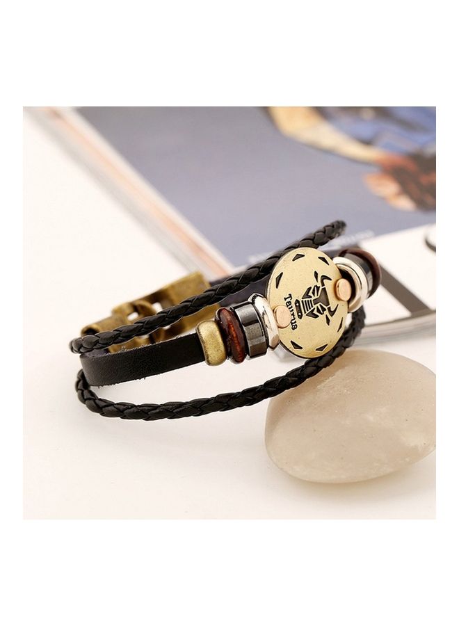 سوار من الجلد مزين ب 12 برج فلكي - Image 2