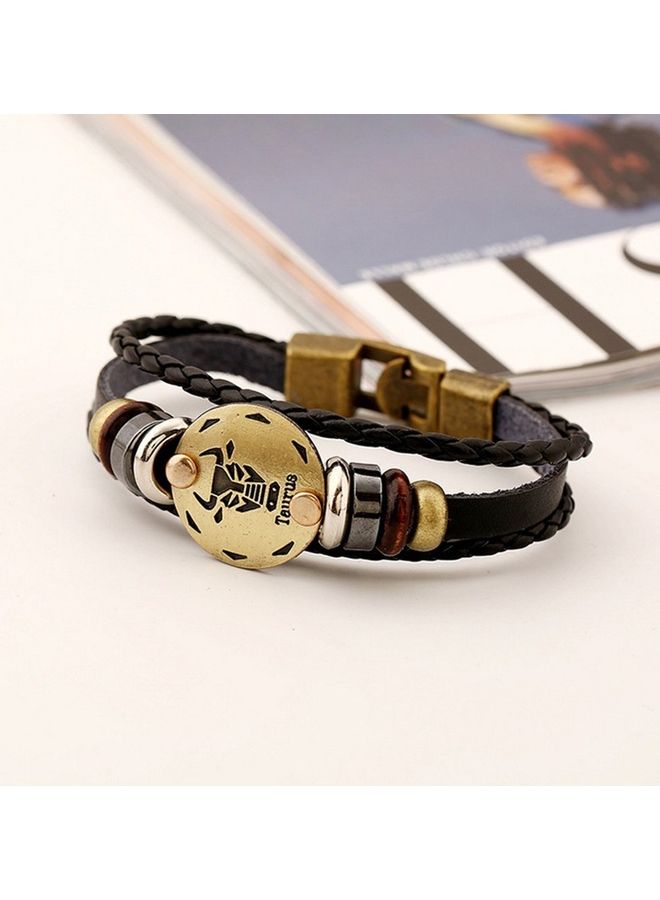 سوار من الجلد مزين ب 12 برج فلكي - Image 3